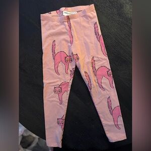 Mini rodini organic cat leggings - size 3-5 years - EUC